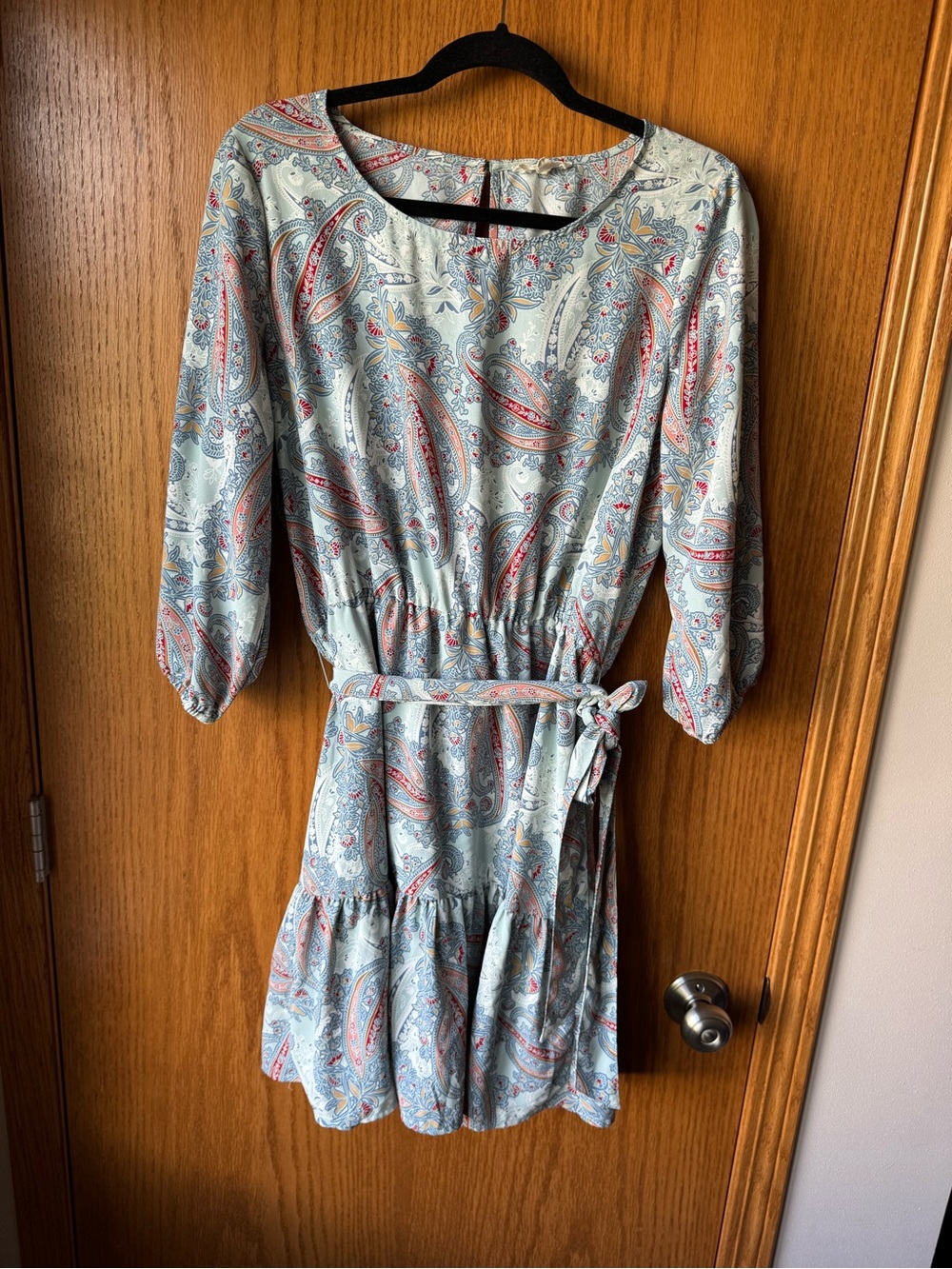 Anthropologie Jane & Delancey Ruffle Hem Paisley Dress size M